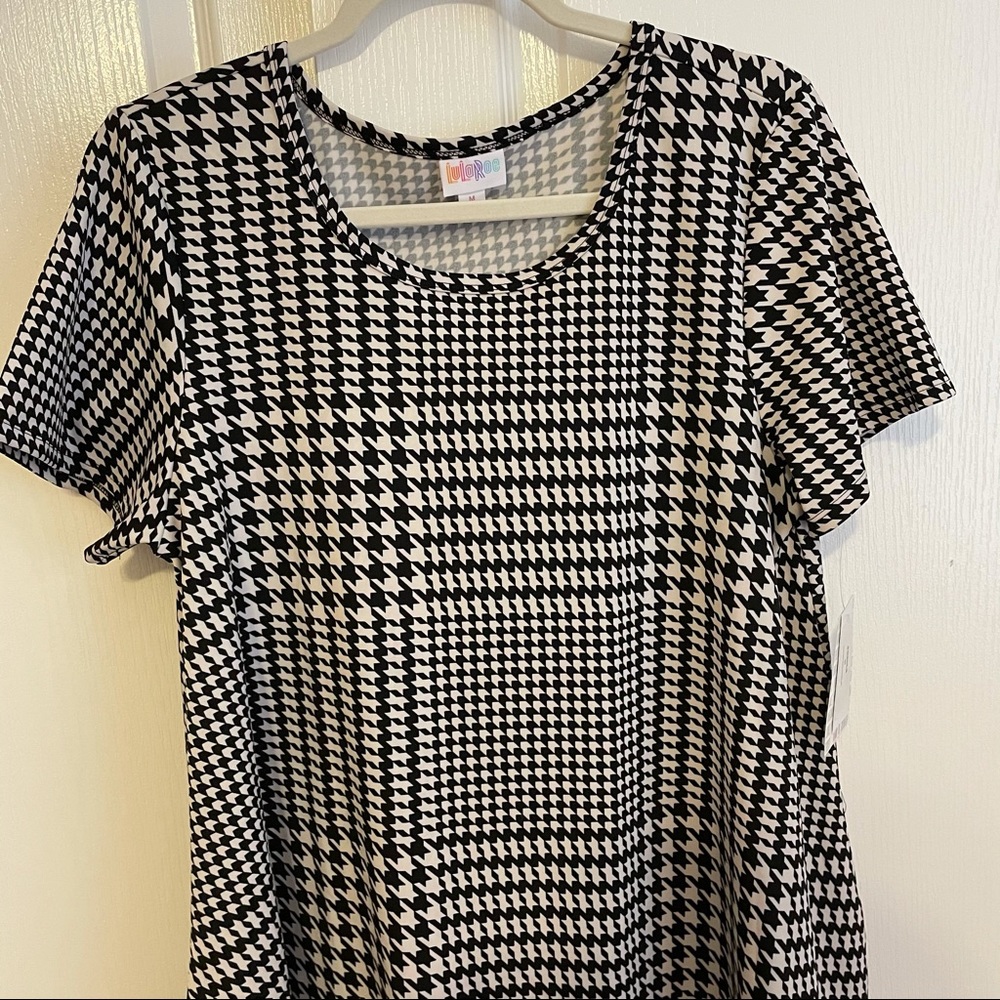 Lularoe medium Jessie dress black white houndstooth
